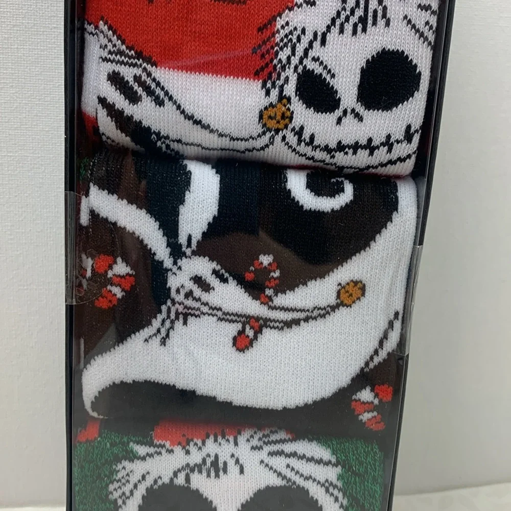 The Nightmare Before Christmas  3 pair mens crew socks‎ , new in the box
